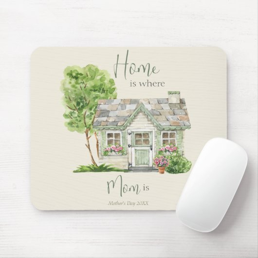 Tapis De Souris Citation de la fête des mères Aquarelle douce (Avec souris)