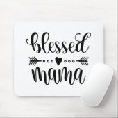 Tapis De Souris Citation de la Fête des mères de Maman bénie| Mous (Avec souris)