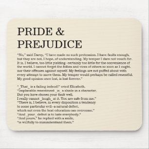 Tapis De Souris Citation de livre personnalisée Jane Austen Texte