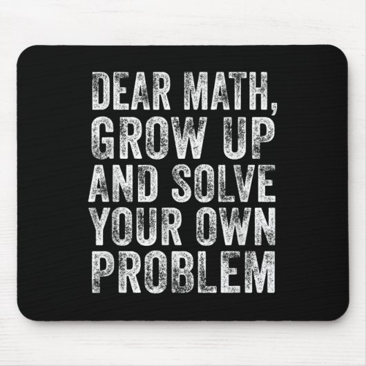 Tapis De Souris Citation de maths drôle Cher professeur de maths M (Devant)
