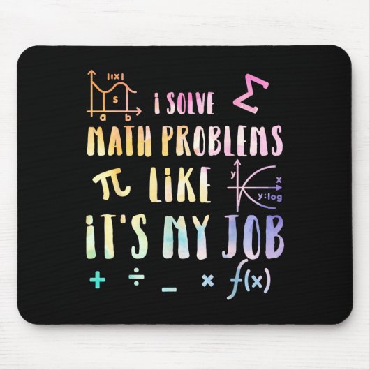 Tapis De Souris Citation de maths drôle pour enseignant étudiant S (Devant)