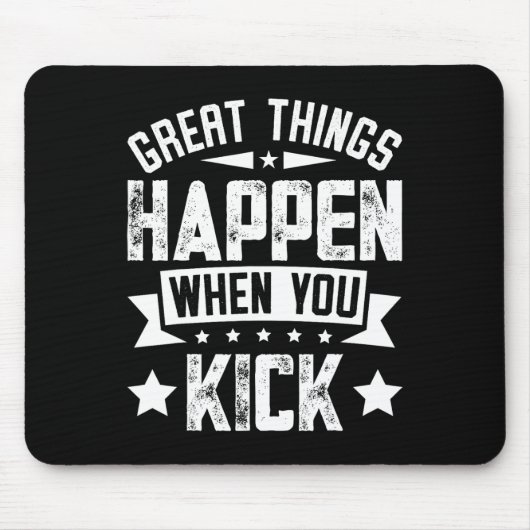 Tapis De Souris Citation de mème de kickboxing (Devant)