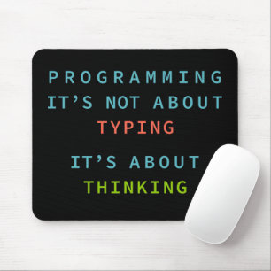 Tapis De Souris Citation de mentalité de programmation pour les co