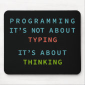 Tapis De Souris Citation de mentalité de programmation pour les co (Devant)