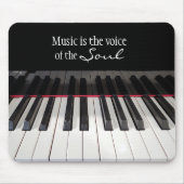 Tapis De Souris Citation de musique sur clavier de piano (Devant)
