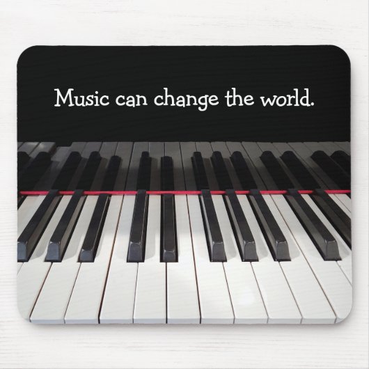 Tapis De Souris Citation de musique sur clavier de piano (Devant)