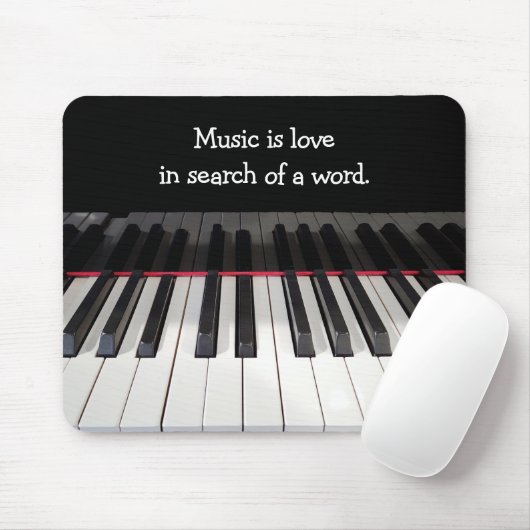 Tapis De Souris Citation de musique sur clavier de piano (Avec souris)
