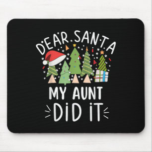 Tapis De Souris Citation de Noël drôle Dire à Père Noël Ma tante D
