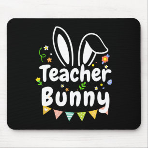 Tapis De Souris Citation de Pâques mignonne Professeur lapin Pâque