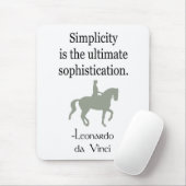 Tapis De Souris Citation de simplicité avec le cheval de dressage (Avec souris)
