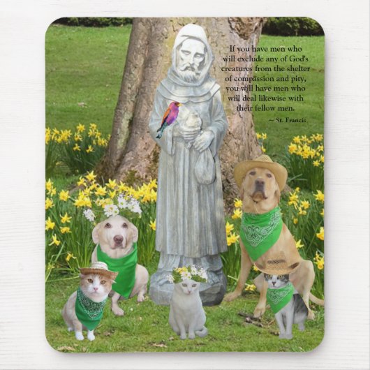 Tapis De Souris Citation de St Francis (Devant)