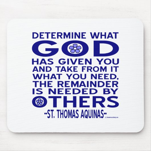 Tapis De Souris Citation de St. Thomas d'Aquin (Devant)