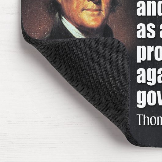 Tapis De Souris Citation de Thomas Jefferson (Coin)
