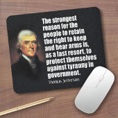 Tapis De Souris Citation de Thomas Jefferson