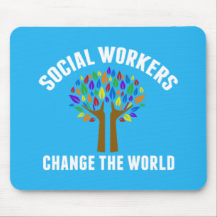 Tapis De Souris Citation de travail social mignon
