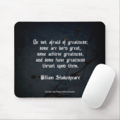 Tapis De Souris Citation de William Shakespeare (Avec souris)