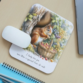 Tapis De Souris Citation d'Humour mignonne Aquarelle Valentines Jo