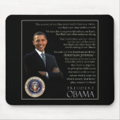 Tapis De Souris Citation d'Obama (Devant)