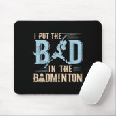 Tapis De Souris Citation drôle de badminton Raquettes Volant Joueu (Avec souris)