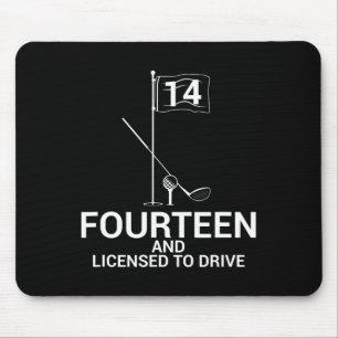 Tapis De Souris Citation drôle de golf Adolescent golfeur 14e anni