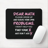 Tapis De Souris Citation drôle de maths (Avec souris)