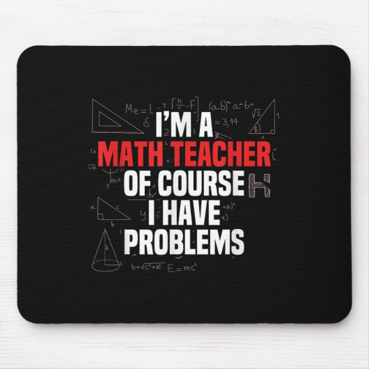 Tapis De Souris Citation drôle de maths Mathématiques Cher profess (Devant)