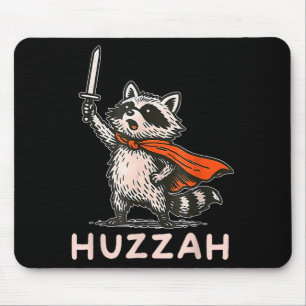 Tapis De Souris Citation drôle de Raton Laveur Chevalier Huzzah Ré