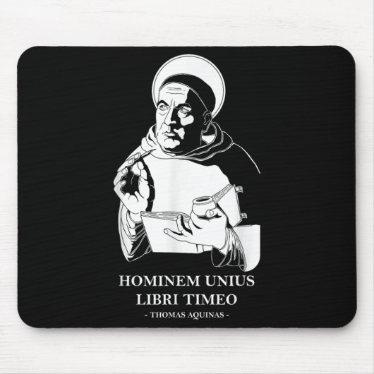 Tapis De Souris Citation du philosophe Unius Libri Thomas Aquinas (Devant)