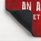 Tapis De Souris Citation En Cuir Rouge (Coin)