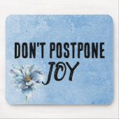 Tapis De Souris Citation Et Fleur Bleue (Devant)