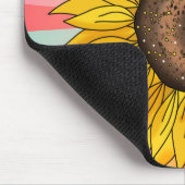 Tapis De Souris Citation et tournesol tiré à la main (Coin)