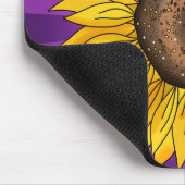 Tapis De Souris Citation et tournesol tiré à la main (Coin)