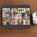 Tapis De Souris Citation Famille et amis 12 Photo Collage Ardoise<br><div class="desc">Créez votre propre photo collage mousepad avec citation de famille dans une typographie de script élégante. Le modèle photo est mis en place pour vous d'ajouter 12 de vos photos préférées, qui sont affichées dans une grille de maçonnerie moderne de photos de paysages et de portraits. Le dicton dit "famille...</div>