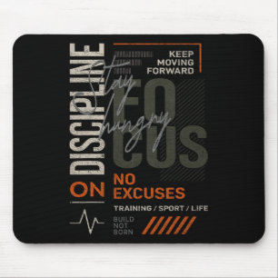 Tapis De Souris Citation Fitness Y2k Gym Entraînement Discipline Y
