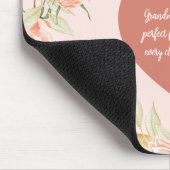 Tapis De Souris Citation Grand-Mère Aquarelle Rose Floral (Coin)