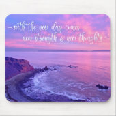 Tapis De Souris Citation inspirante de Purple Pink Ocean Sunset (Devant)
