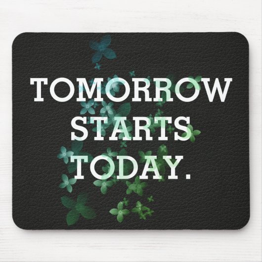 Tapis De Souris Citation inspirante sur la texture du cuir (Devant)