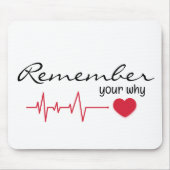 Tapis De Souris Citation Inspirationnelle Avec Bouton Rouge (Devant)