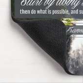 Tapis De Souris Citation Inspirationnelle de Saint François d'Assi (Coin)