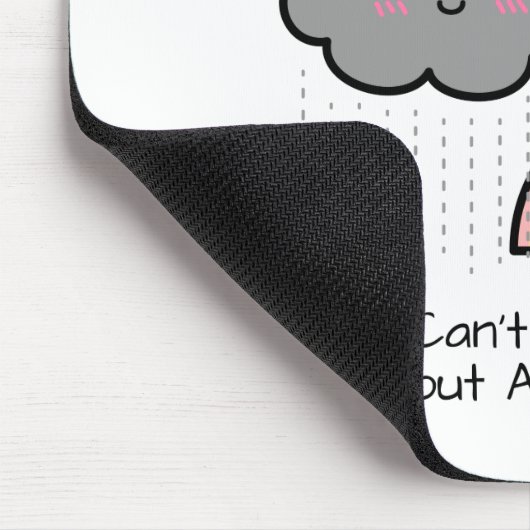 Tapis De Souris Citation mignonne de bonheur de nuage de pluie (Coin)