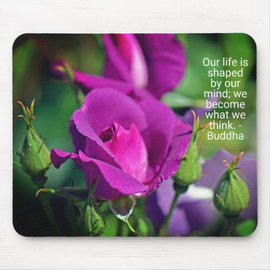 Tapis De Souris Citation motivationnelle du Rose pourpre (Devant)