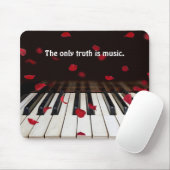 Tapis De Souris Citation musicale sur les touches de piano (Avec souris)