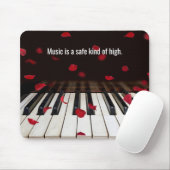 Tapis De Souris Citation musicale sur les touches de piano (Avec souris)