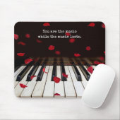 Tapis De Souris Citation musicale sur les touches de piano (Avec souris)