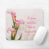 Tapis De Souris Citation personnalisable rose Mousepad de (Avec souris)