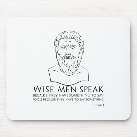 Tapis De Souris Citation Platon Sur Les Sages Et Les Fools - Grec (Devant)