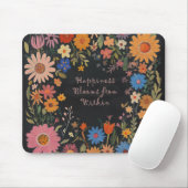 Tapis De Souris Citation positive Mousepad - Floral (Avec souris)