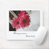 Tapis De Souris Citation religieuse de gerbera de fleur rose de (Avec souris)