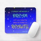 Tapis De Souris Citation rêveuse inspirée Mousepad (Avec souris)
