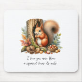 Tapis De Souris Citation romantique mignonne Aquarelle Valentines  (Devant)